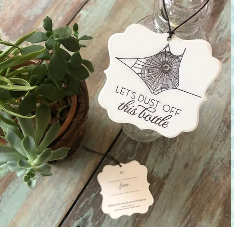 Wine tags "Let's dust off this bottle "