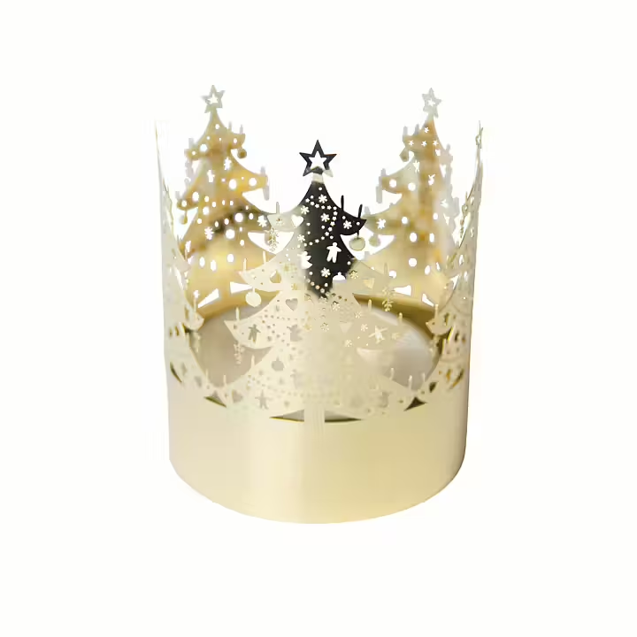 Ljuslykta gran. Guld.