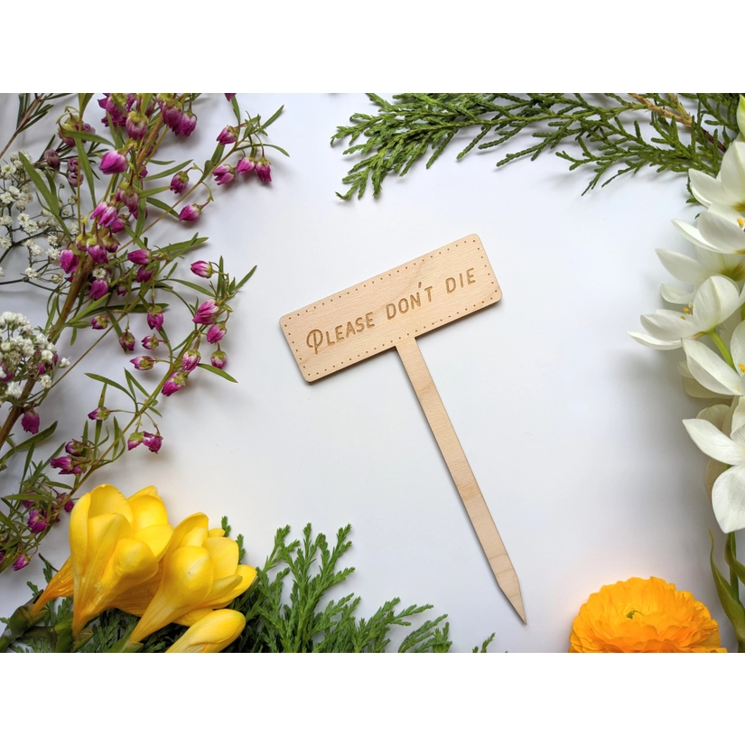 Planteringspinne "Please Don't die"