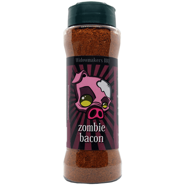 kryddburk med zombie bacon. Tecknad gris.