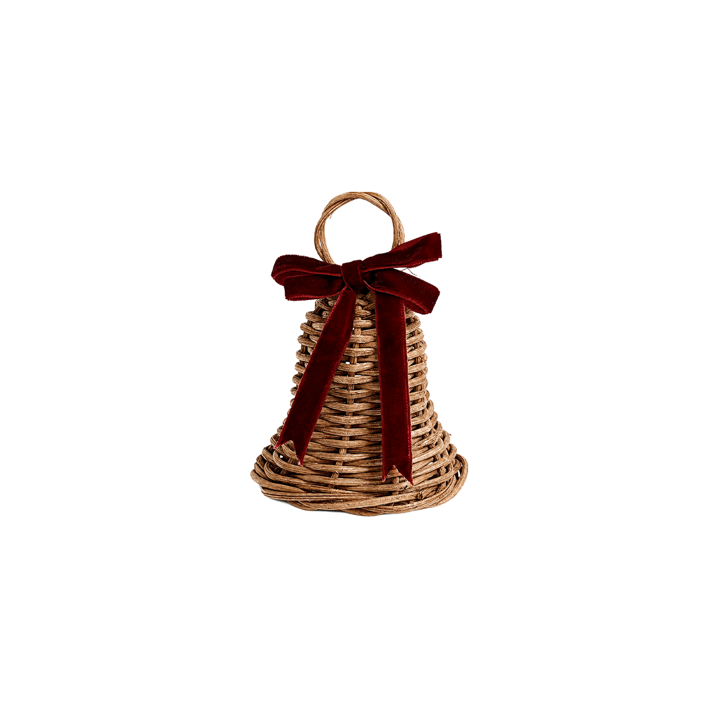 Small rattan cloche decoration Ø12 x H13 cm