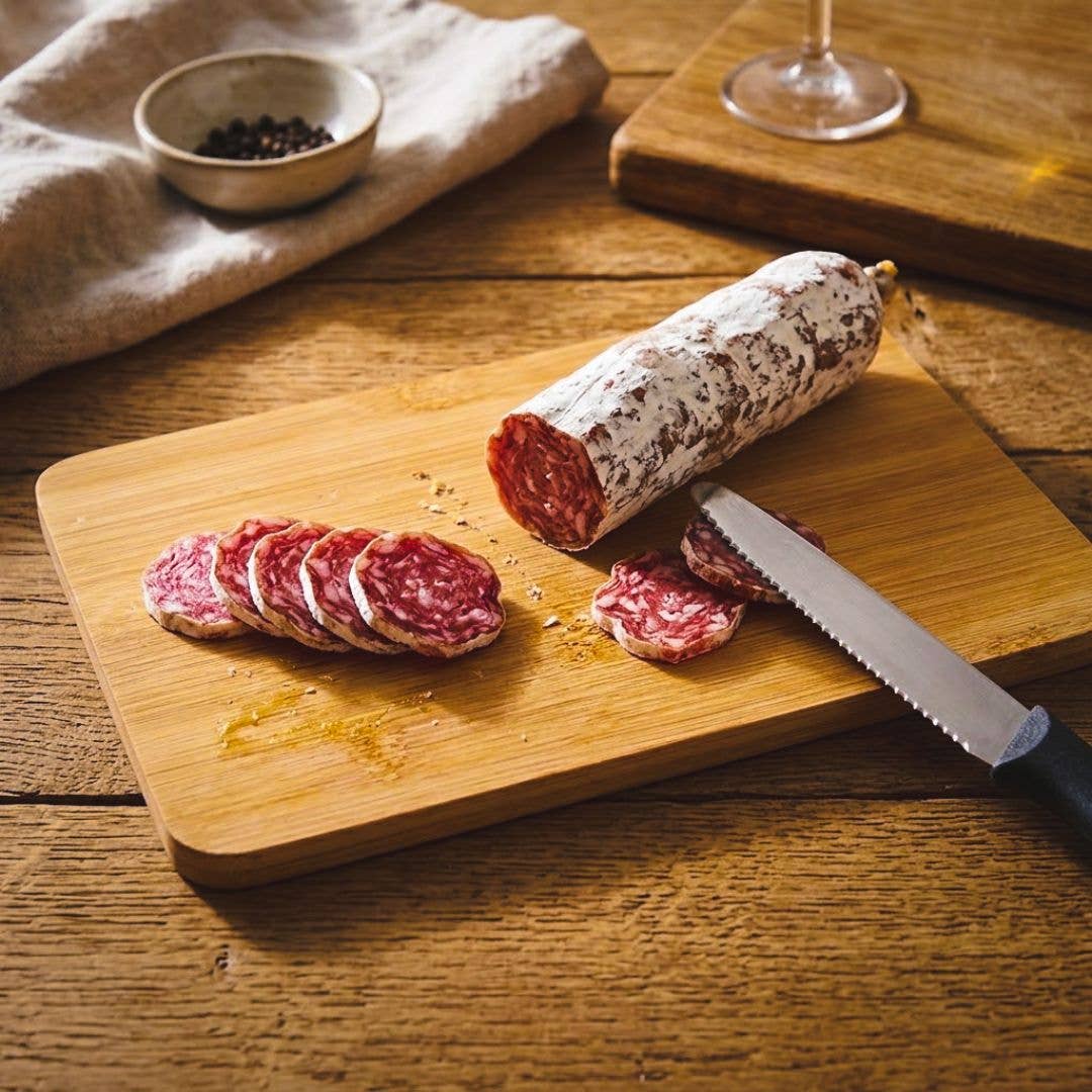 Sausage made in Auvergne with goat cheese