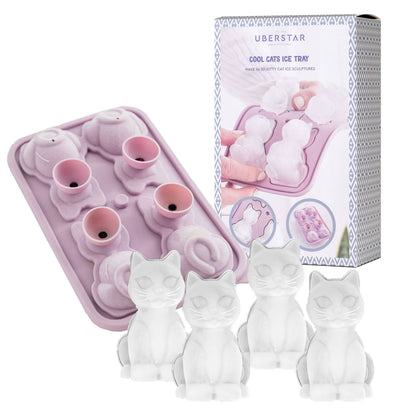 Silicone Cool Cat 3D Ice Cube Tray