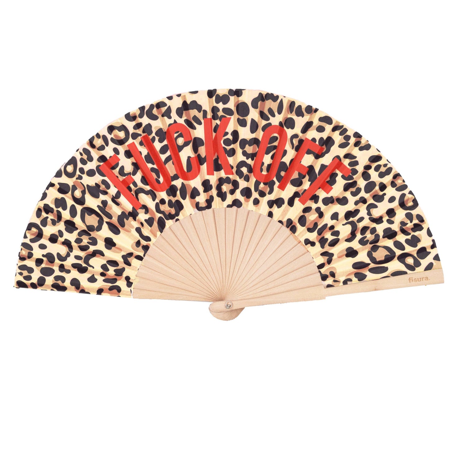 Leopard Solfjäder "Fuck Off"