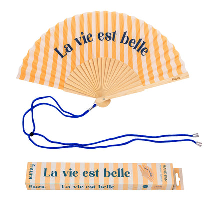 Solfjäder "La vie est belle"