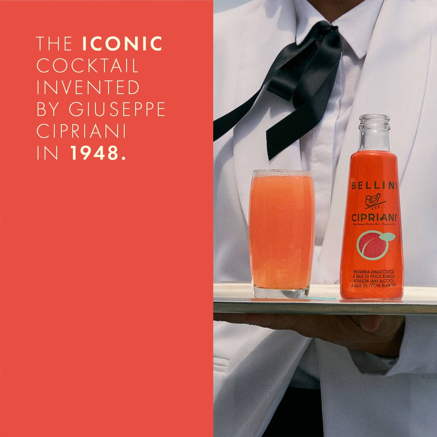 Virgin Bellini Cipriani - Non-alcoholic peach cocktail: English/Spanish