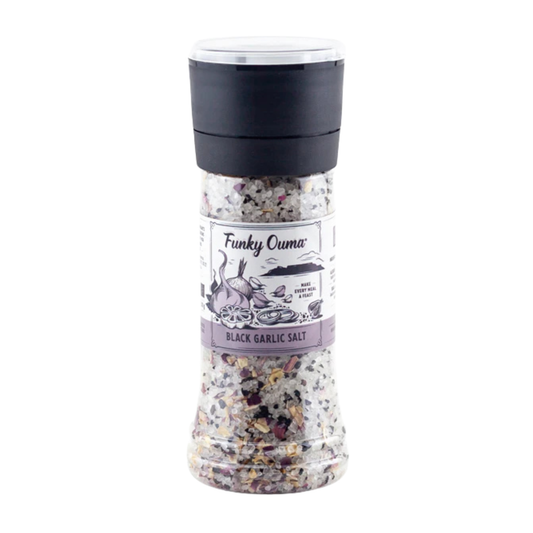 Black Garlic Salt Kvarn, Funky Ouma