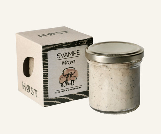 Glasburk med svampmajonnäs från Höst