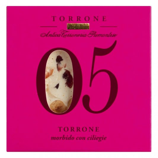 Italiensk nougat med körsbär. Cerise förpackning 
