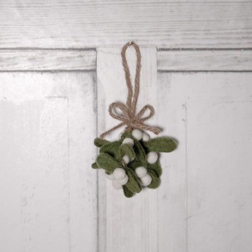Mistletoe hängande. Medium