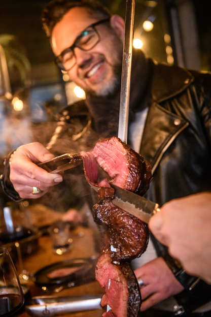 Grillspett V-format 60cm. Forged