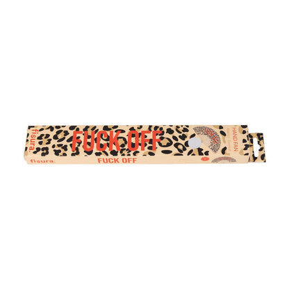 Leopard Solfjäder "Fuck Off"