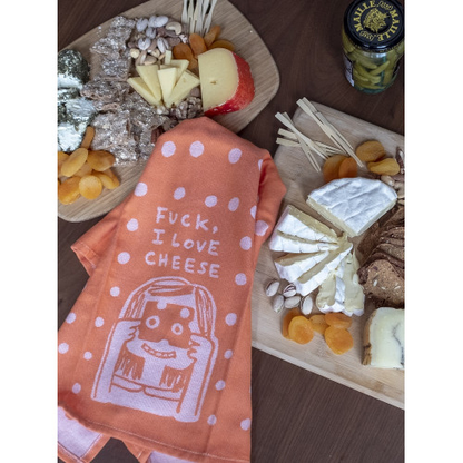 Kökshandduk "Fuck I love cheese"