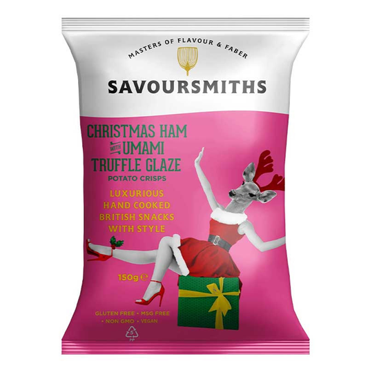 Veganska julskinkechips med tryffelglaze och umami. 40g.