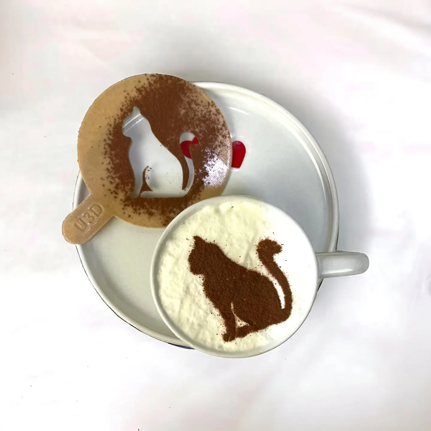 Katt kaffestencil