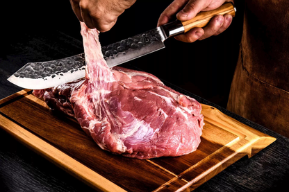 Forged Butchers knife -Olive