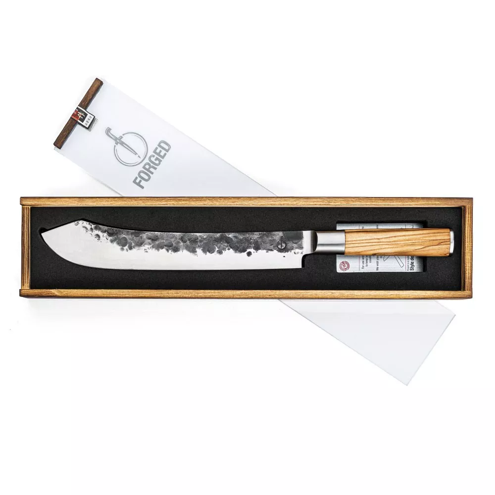 Forged Butchers knife -Olive