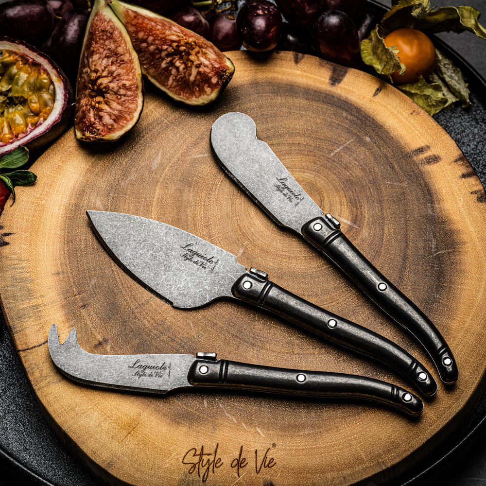Ostkniv set Black Stonewash