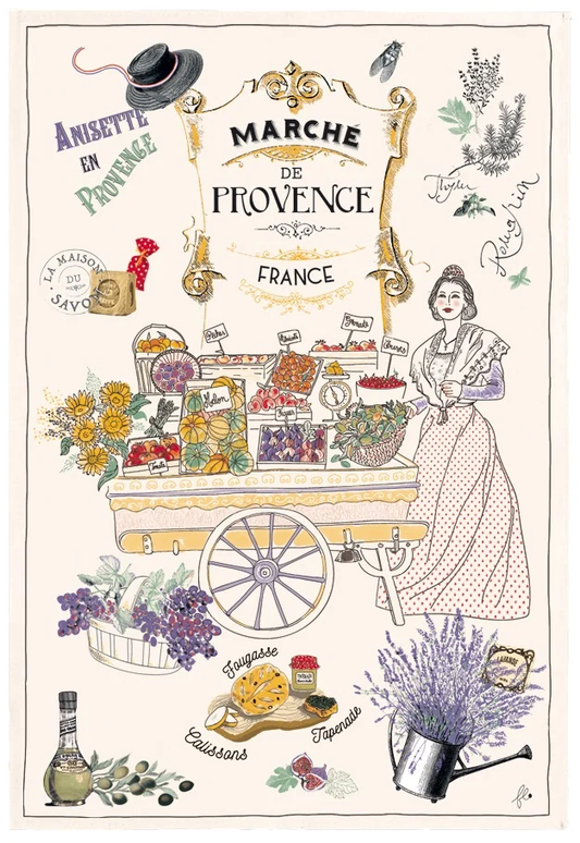 Handduk med motiv från Provence