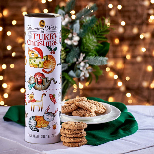 Grandma Wilds Purry Christmas – Cylinderburk med chokladkakor