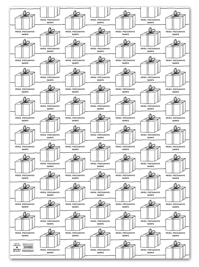 Huge poisenous snake Presentpapper- David Shrigley