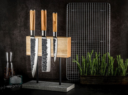 Forged knivset tre knivar -Olive